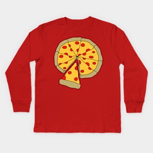 Pizza Pie and Pizza Slice Kids Long Sleeve T-Shirt